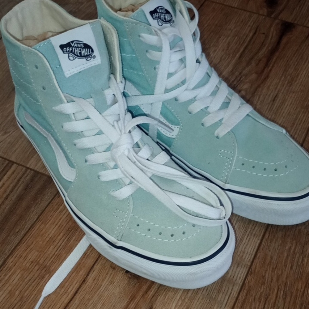 Vans Light Green High-Top Sneakers